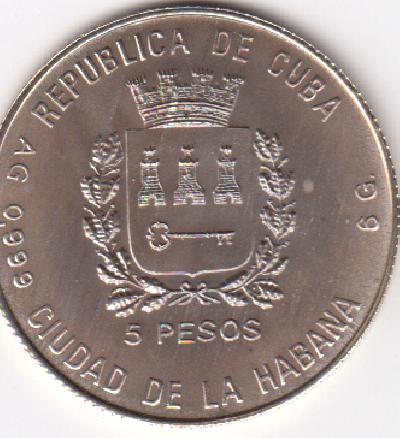 Beschrijving: 5 Pesos SOCCER 1990 ITALY
